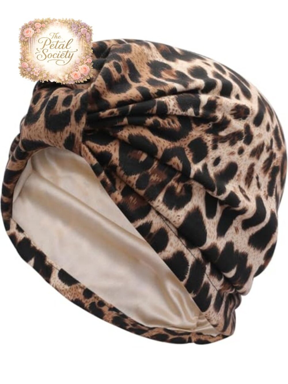 Satin Lined Chemo Turban Beanie Head Wrap for Women